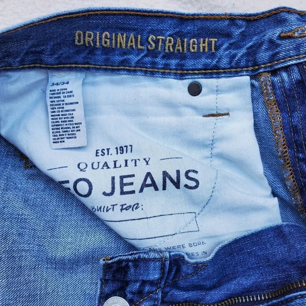 American Eagle Outfitters Original Straight Medium Wash Jeans 34W x 34L